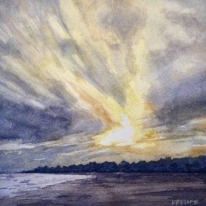 Stormy Sky, watercolor