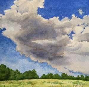 Summer Sky, South Woodstock, watercolor