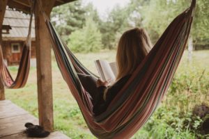 reading in hammock