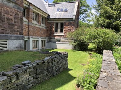 image of library side garden