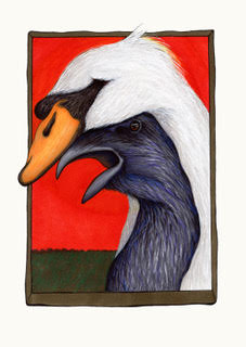 Painting: Crow in Swans Clothing