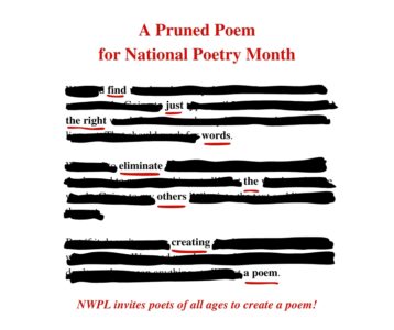 A Pruned Poem - words crossed out to make poetry