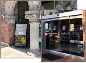 a proposed new sliding library front door