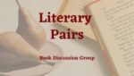 Literary Pairs logo with 2 pears & 2 books