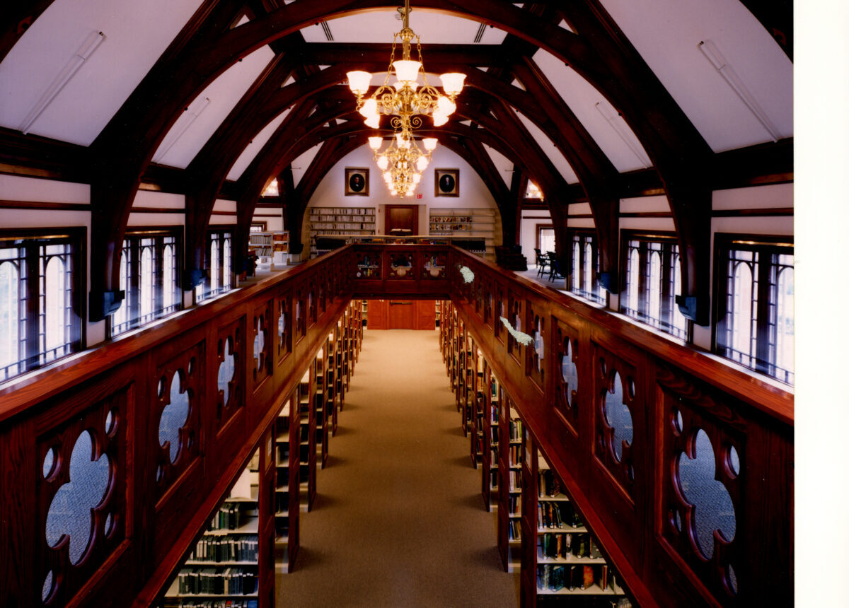 Norman Wiliams mezzanine looking down on stacks