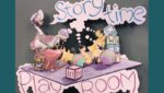 Mother Goose illustration says Story Time in the Play Room