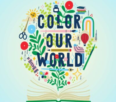 Color Our World - with art supplies, books & plants