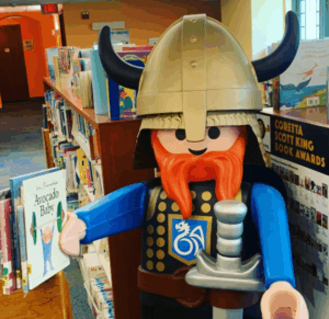 giant lego viking figure