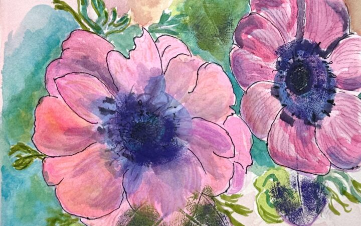 detail of watercolor by Patsy Highberg