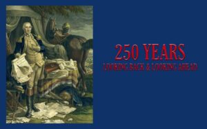 detail of painting of founding father with enslaved person