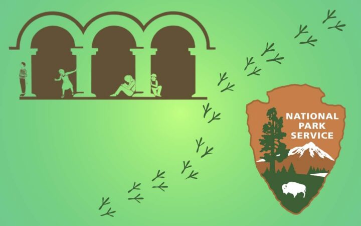 bird prints with NWPL logo & National Park Service logo